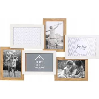 Obraz Rámeček TAVOLO na 6 fotografií multirama bílý dřevěný mdf rám foto boho