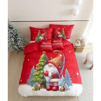 Povlečení 3D mikroflanelové povlečení GNOME DREAMS červené + povlak na polštářek 40x50 cm zdarma Rozměr povlečení: 70 x 90 cm | 140 x 200 cm, 140x200 + 70x90, mikrovlákno, 135 g/m2