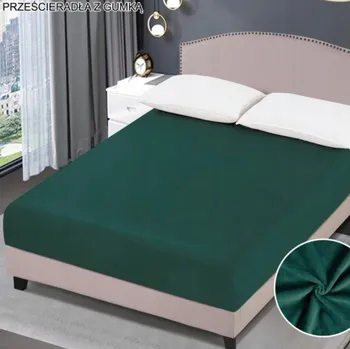 Prostěradlo Prostěradlo s Gumou Plyšová Mikrovlákna Medvídek 140x200 Zeleň Lahvová
