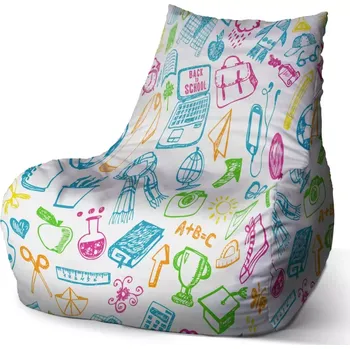 Sedací pytel Sablio Sedací vak Bean Barevná škola - 100 x 90 x 45 cm