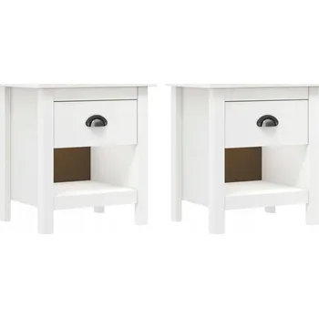 Noční stolek Noční stolky, 2 ks, 46x35x49,5 cm, masivní borovice