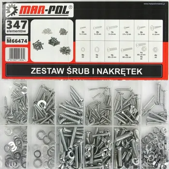 Vrták SADA ŠROUBŮ A MATIC 347 KS ŠROUBY MATICE