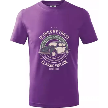 In Bugs We Trust - Tričko dětské bavlněné - 134 cm/8 let ( Fialová )
