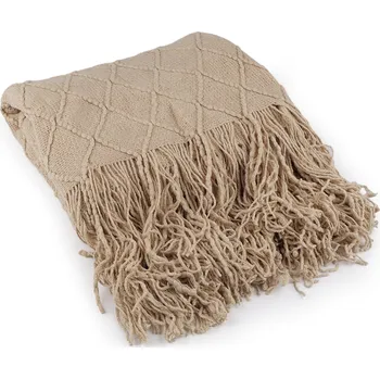 deka Akrylová deka Pasmanterie.eu 130 cm x 155 cm béžová