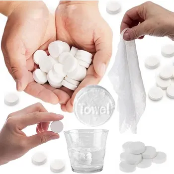 Hygienický ubrousek Komprimované hygienické ubrousky bez vůně BNTrade 100 ks