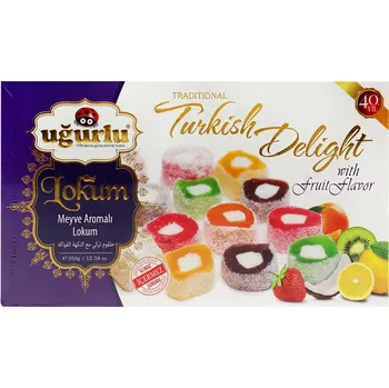 Bonbon TURECKÉ LOKUM OVOCNÉ ŽELÉ BAREVNÉ MIX CHUTÍ 350 G UGURLU