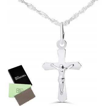 Náhrdelník STŘÍBRNÝ NÁHRDELNÍK KŘÍŽEK JEŽÍŠ 925