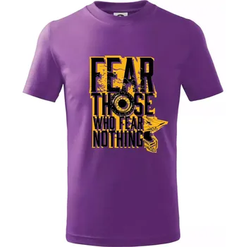 Motocross fear those who fear nothing - Tričko dětské bavlněné - 146 cm/10 let ( Fialová )