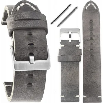 Řemínek na hodinky Kožený řemínek k hodinkám vintage Tekla T-076.07 22 mm