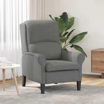 Křeslo vidaXL křeslo Tmavě šedá 76 x 94 x 102 cm Mikrovlákno [42009872]