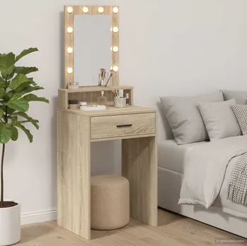 Toaletní stolek vidaXL Kosmetický stůl Hnědá 50 x 41 x 140 cm kompozitní dřevo [865156]