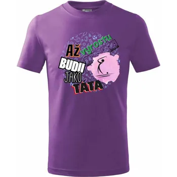 Chlapecké tričko Až vyrostu budu jako táta - Golfista - Tričko dětské bavlněné - 98 cm / 2 roky ( Fialová )