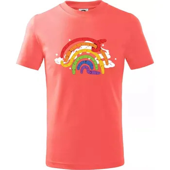 Žížaly duha (Alexis Citrine) - Tričko dětské bavlněné - 98 cm / 2 roky ( Korálová )