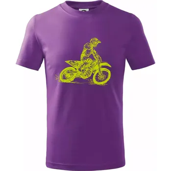 Crosska zelená - Tričko dětské bavlněné - 98 cm / 2 roky ( Fialová )