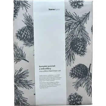 Povlečení POVLEČENÍ HOME&YOU z mikrovlákna s vánočním motivem šišky 160x220