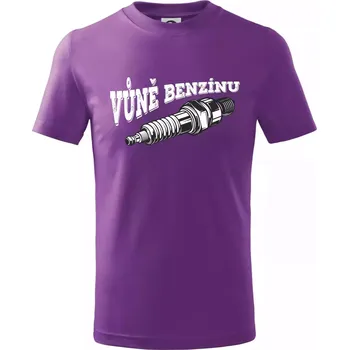 Vůně benzínu - Tričko dětské bavlněné - 146 cm/10 let ( Fialová )