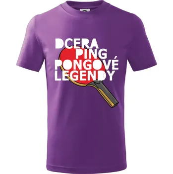 Dcera ping pongové legendy - Tričko dětské bavlněné - 158 cm/12 let ( Fialová )