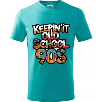 KEEPIN'IT Old School 90s - Tričko dětské bavlněné - 98 cm / 2 roky ( Emerald )