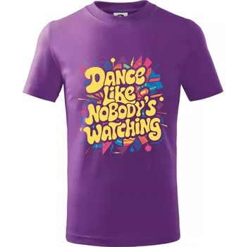90s Dance like nobody watching - Tričko dětské bavlněné - 98 cm / 2 roky ( Fialová )