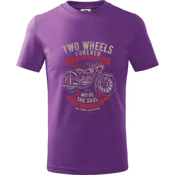 Two Wheels Forever 2 - Tričko dětské bavlněné - 98 cm / 2 roky ( Fialová )