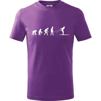 Biathlon Evoluce Běh - Tričko dětské bavlněné - 104-110cm / 3-4 roky ( Fialová )