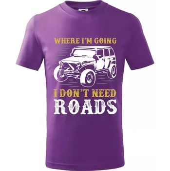 Neřešim cesty - Tričko dětské bavlněné - 134 cm/8 let ( Fialová )