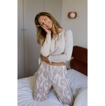 Pánské pyžamo Mefemi Noelia pyžamo PW85 délka/r S-2XL cappuccino S