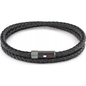 Náramek Náramek TOMMY HILFIGER 2790262S Černá kůže