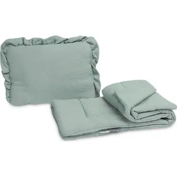 Dětská deka SENSILLO Sensillo Mušelínová souprava do kočárku Khaki