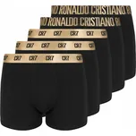 CR7 PÁNSKÉ BOXERKY SLIPY TRUNK 5 PAK ČERNÉ r.XXL