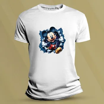 Chlapecké tričko Bavlněné dětské tričko Mickey a hvězdna obloha Bílá velikost S