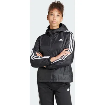 ADIDAS Bunda Essentials 3-Stripes Insulated Hooded M ČERNÁ
