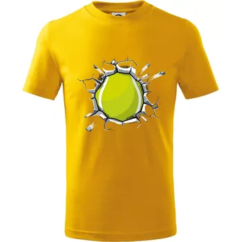 Chlapecké tričko Tenisový míč v triku - Tričko dětské bavlněné - 98 cm / 2 roky ( Žlutá )