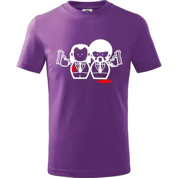 PF - Postavičky - Tričko dětské bavlněné - 134 cm/8 let ( Fialová )