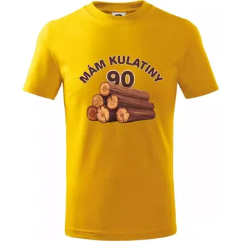 Chlapecké tričko Mám kulatiny 90 - Tričko dětské bavlněné - 98 cm / 2 roky ( Žlutá )