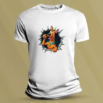 Chlapecké tričko Dětské bavlněné tričko Scooby-Doo Bílá velikost L