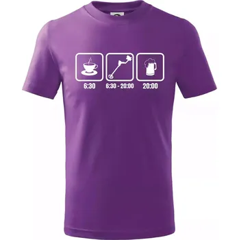Káva detektor pivo - Tričko dětské bavlněné - 146 cm/10 let ( Fialová )