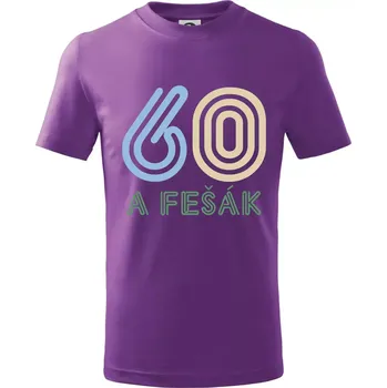 Chlapecké tričko 60 a fešák - Tričko dětské bavlněné - 146 cm/10 let ( Fialová )