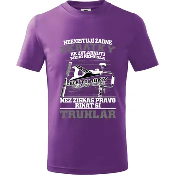 Truhlář zkratky - Tričko dětské bavlněné - 98 cm / 2 roky ( Fialová )