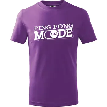 Ping pong mode - Tričko dětské bavlněné - 122 cm/6 let ( Fialová )