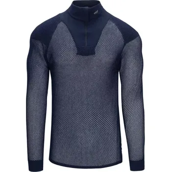 Pánský funkční rolák Brynje Super Thermo Zip-Polo Shirt w/inlay, navy - L