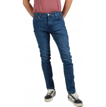Pánské džíny Wrangler Larston The Rock pánské džíny se zúženými nohavicemi tmavě modré 36/34