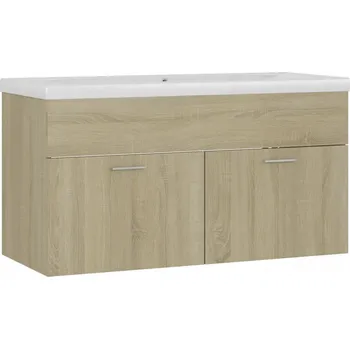 Šatní skříň Skříňka s umyvadlem VidaXL 3070841 90x38,5x46 cm, dub sonoma