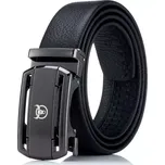 Bullcaptain pánský kožený opasek automat Defense Černý - Model V dárkové krabičce, Délka 130 cm