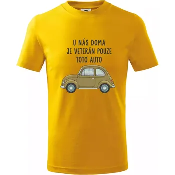 U nás doma je veterán pouze toto auto zelené - Tričko dětské bavlněné - 98 cm / 2 roky ( Žlutá )