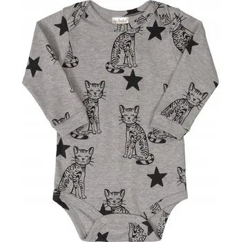 Kojenecký body Kojenecké body s šedými kočkami Up Baby, vel. 92