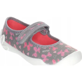 Dívčí bačkory Befado dětské papuče na suchý zip, vícebarevné, velikost 30