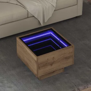 Konferenční stolek vidaXL Konferenční stolek dub artisan 40 x 40 x 30 cm Kompozitní dřevo [879657]