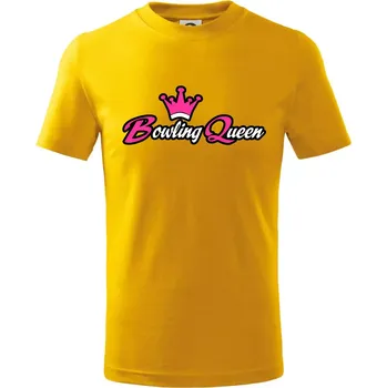 Chlapecké tričko Bowling queen - Tričko dětské bavlněné - 98 cm / 2 roky ( Žlutá )