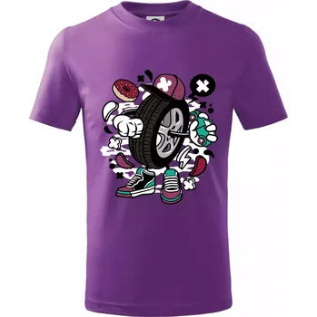 Gumák - Tričko dětské bavlněné - 98 cm / 2 roky ( Fialová )